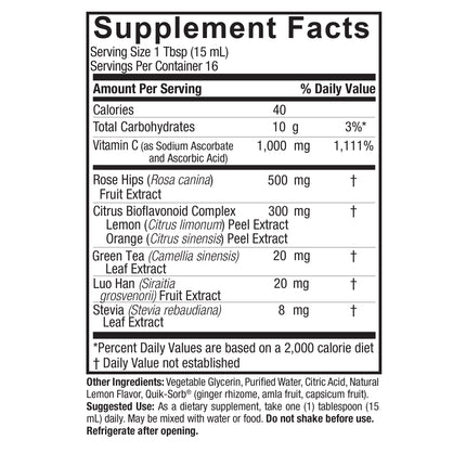 Vitamine C-1000 + Bioflavonoïden – Vloeibaar – 240ml