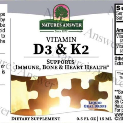 Vitamine D3 & K2 Nature’s Answer Platinum | 250 dagen