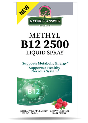 Methyl B12 2500 mcg Spray – Framboos (30 ml) - Nature's Answer - SuperfoodShop