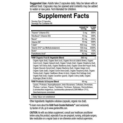 Vitamine B-complex 120 capsules | The Vitamin Code | Garden of Life