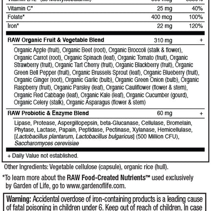 Vitamin Code IJzer (30 capsules) - Garden of Life