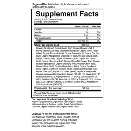 Dr. Formulated Enzymen Organic Digest+ (60 kauwtabletten) Garden of Life