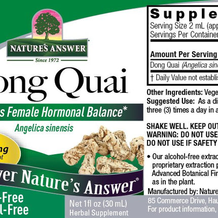 Dong Quai Extract Alcoholvrij 1000mg (30ml) Nature's Answer