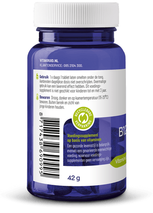 Vitamine B12 Combi met folaat - De Ultieme Energieboost voor Je Lichaam - Vitakruid - SuperfoodShop