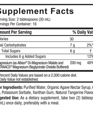 Vloeibare Magnesium Bisglycinaat & Malaat – Mandarijnsmaak (480 ml) - Nature's Answer - SuperfoodShop