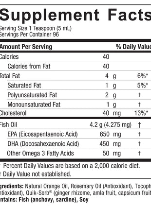 Vloeibare Omega - 3 – 480 ml | Met EPA & DHA uit Diepzeevisolie - Nature's Answer - SuperfoodShop