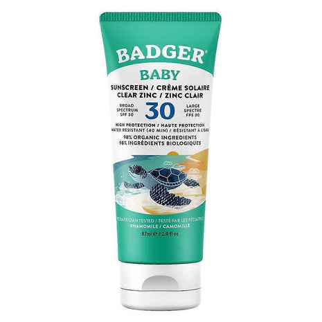 Badger Baby Zonnebrandcrème SPF 30 – Kamille & Calendula – 87 ml