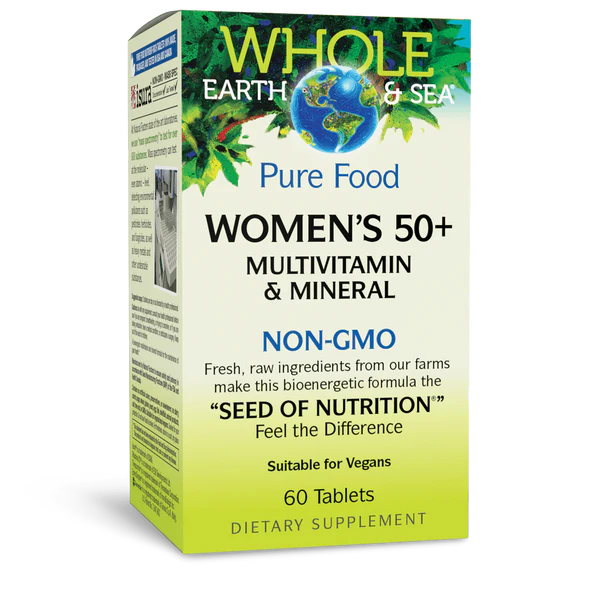 Whole Earth & Sea – Multivitamine Vrouw 50+  (60 Tabletten)